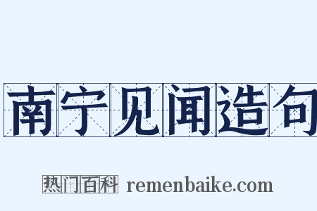 南宁见闻造句是什么意思的图片